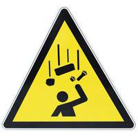 Rundes Warnschild - Herabfallende Gegenstände - Aluminium