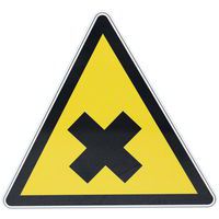 Warnschild - Schädliche oder reizende Stoffe - Aluminium - 200 mm
