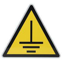 Warnschild - Erdung - Aluminium - 200 mm