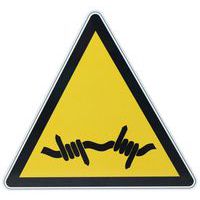 Warnschild - Stacheldraht - Aluminium - 200 mm