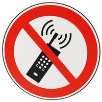 Schild „Aktivieren von Mobiltelefon verboten“, PVC - Manutan Expert