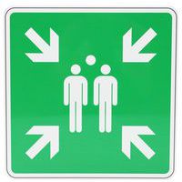 Fluchtwegschild Sammelstelle, Aluminium - Manutan Expert
