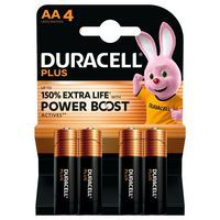 Pile alcaline AA Plus Powerboost - 4 unités - Duracell