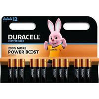 Pile Alcaline Optimum AAA - 12 unités - Duracell