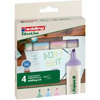 Textmarker in versch. Pastellfarben Edding 24 - Ecoline