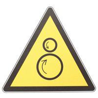 Warnschild - Gegenläufige Rollen - PVC - Manutan Expert