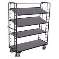 Ergonomischer hoher Wagen mit 4 Holzplatten - Tragkraft 250 und 400 kg