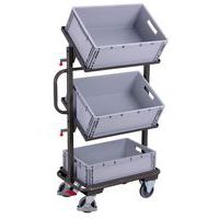 Chariot avec bacs norme Europe - 610 x 410 mm - Capacité 200 Kg