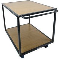 Chariot acier 2 plateaux bois - Force 400 à 500 kg - Manutan Expert