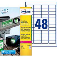 Extrem widerstandsfähiges selbstklebendes Etikett weiß - bedruckbar mit Laserdrucker