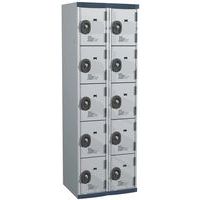 Vestiaire 10 cases Seamline Optimum® - 2 colonnes largeur 300 mm - Sur socle - Acial