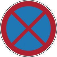Verbotsschild - „Halte- und Parkverbot“ - starr
