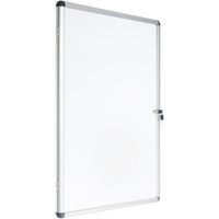 Innenvitrine Manutan, 1 Tür - Aluminiumrückwand, Kapazität (Anzahl Blätter A4): 12, Boden Material: Stahl