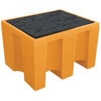 Auffangpalette, Inhalt Auffangbehälter: 225 L, Farbe: Orange, Kapazität (Anzahl Fässer): 1