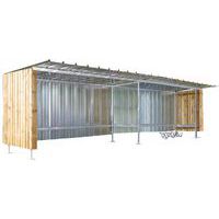 Abri métal pour 2 roues, Longueur hors tout: 4 m, Profondeur hors tout: 2.13 m, Modèle: Élément d'extension
