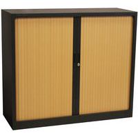 Niedriger Rollladenschrank, zweifarbig - Manutan Expert Orel, Gesamthöhe: 105 cm, Gesamtbreite: 120 cm