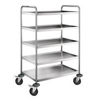 Chariot inox - 5 plateaux - Force 120 kg