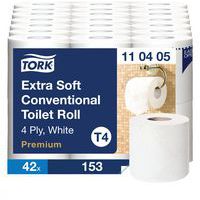 Papier toilette Tork rouleau traditionnel extra doux - 4 plis