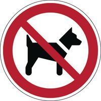 Verbotsschild - Hunde verboten ­ steif