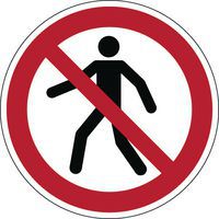 Verbotsschild, rund - Durchgang für Fußgänger verboten ­ Starr