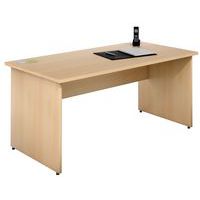 Bureau droit - Piétement panneau - Hêtre - Manutan