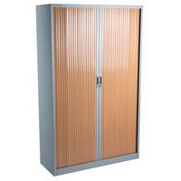 Hoher Rollladenschrank, zweifarbig - Manutan Orel