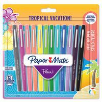 Boîte de 12 stylos feutre Flair® - assortis tropical - Paper Mate®