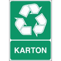 Hinweisschild für Mülltrennung - Karton - Aufkleber