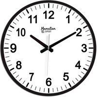 Analoge Quartz-Wanduhr, Ø 33 cm - Manutan Expert, Uhranzeige: Analog (Nadel), Form: Rund, Farbe: Schwarz