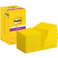 12x Super Sticky Post-it® Notes, 76 x 76 mm, gelb, Post-it®