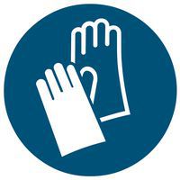 Gebotsschild - „Schutzhandschuhe tragen“ - steif