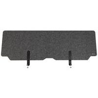 Bürotrennwand mit Klemmen, dunkelgrau - Manutan Expert, Gesamtbreite: 1700 mm