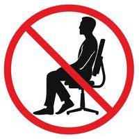 Panneau d'interdiction « Ne pas s’asseoir » - DuraStripe