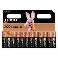 Pile Alcaline AA Plus 100 % - 12 unités - Duracell