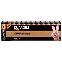 Pile Alcaline AA Plus 100 % - 24 unités - Duracell