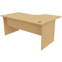 Bureau compact, Type de piétement: Panneau, Hauteur: 72 cm, Largeur hors tout: 160 cm