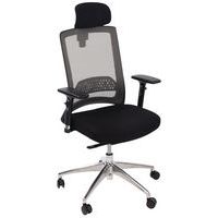 Bürostuhl Maggi, Mit Armlehnen: ja, Typ Fuss: Rollen, Sitz Material: Tuch, Kopfstütze: ja