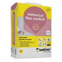 Colle spéciale grands carreaux - Webercol flex confort - Blanc - 15 kg