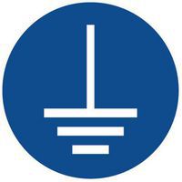 Schild - Erdung erforderlich - PVC - Manutan Expert