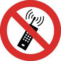 Schild „Aktivieren von Mobiltelefon verboten“, PVC - Manutan Expert