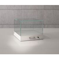 Vitrine mit Glashaube zum Hinstellen, 50 x 51 x 41 cm, weiß - Sarazino