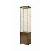 Ausstellungsvitrine mit Stauraum - 45 x 45 x 190 cm - Sarazino Vitrines
