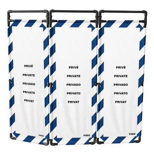 Absperrung für Einsätze, PVC-Gestell, 180 cm, 3-flügelig - Viso