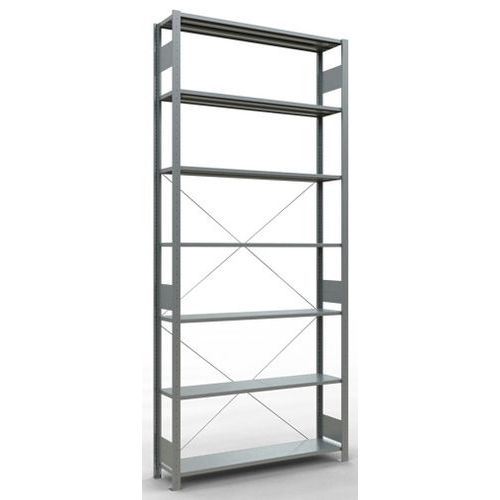 Regal Easy-Fix für leichte Lasten - Einseitig - H 3000 mm - Verzinkt - Schulte