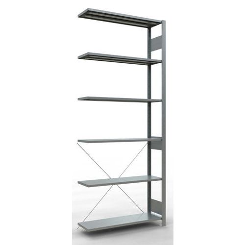 Regal Easy-Fix für leichte Lasten - Einseitig - H 2500 mm - Verzinkt - Schulte