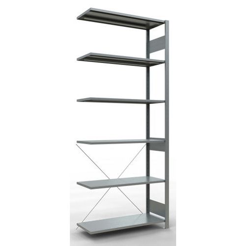 Regal Easy-Fix für leichte Lasten - Einseitig - H 2500 mm - Verzinkt - Schulte