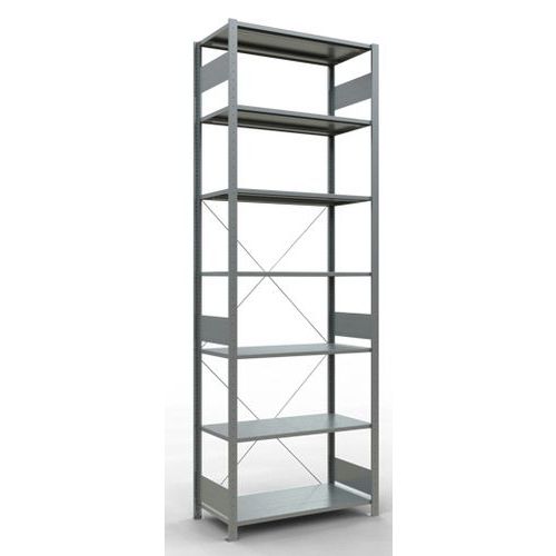 Rayonnage léger Easy-Fix - Simple face- H3000 mm - galvanisé - Schulte