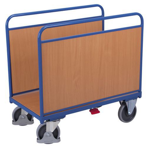 Chariot ergonomique 2 ridelles bois - Capacité 500 Kg