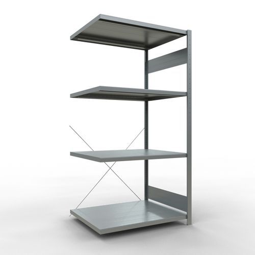 Rayonnage léger Easy-Fix - Simple face- H2000 mm - galvanisé - Schulte