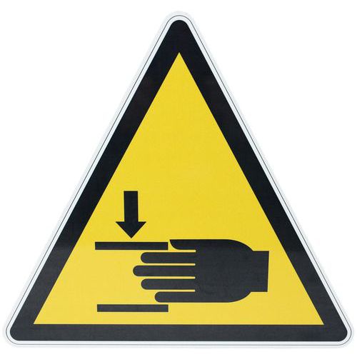 Warnschild - Quetschgefahr - Aluminium